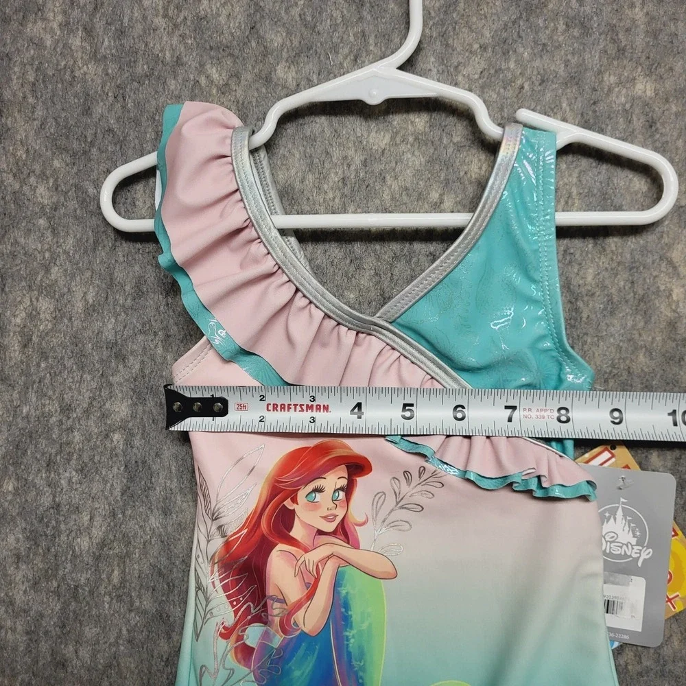 Disney Swimsuit Girls 3 Ariel The Little Mermaid Colorful UPF 50+ Sleeveless